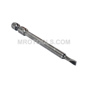 E3100A3 Zephyr Tool 3F-4R Slotted Power Drive Bit, For Machine Screws, 1/4'' Reduced Hex Shank