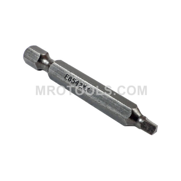 E8542XX Zephyr Tool #2 Square Recess Power Drive Bit, 1/4'' Full Body Hex Shank