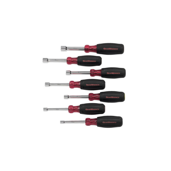 82764 GearWrench 7 Pc. Metric Hollow Shaft Cushion Grip Nutdriver Set