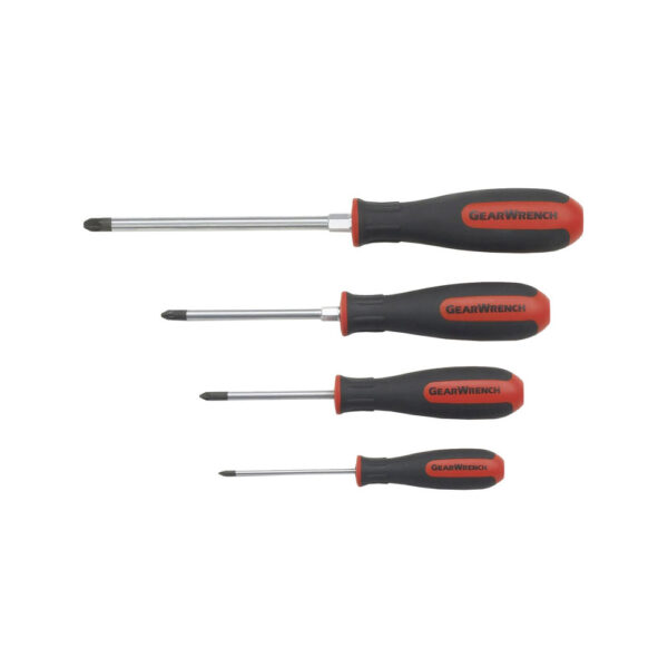 80061 GearWrench Pozidriv Dual Material 4 Piece Screwdriver Set