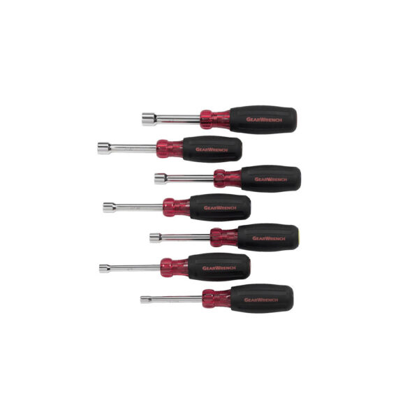 82765 GearWrench 7 Pc. SAE Hollow Shaft Cushion Grip Nutdriver Set