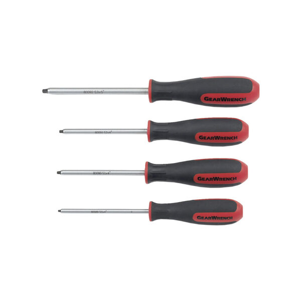 80065 GearWrench Square Dual Material 4 Piece Screwdriver Set