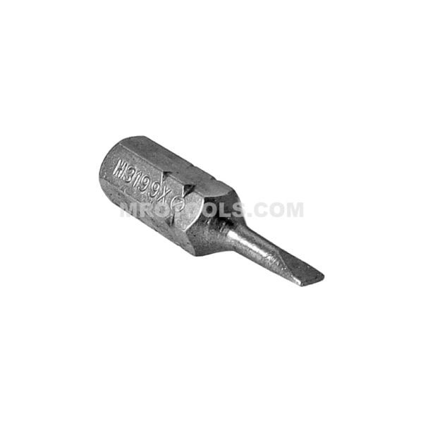 H3199X Zephyr Tool 2F-3R Slotted Insert Bit, For Self Tapping Screws, 1/4'' Hex Shank