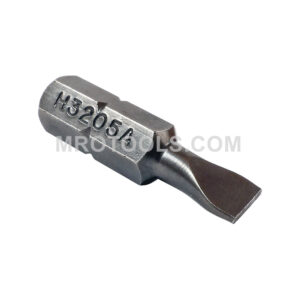 H3205A Zephyr Tool 5F-6R Slotted Insert Bit, For Machine Screws, 1/4'' Hex Shank