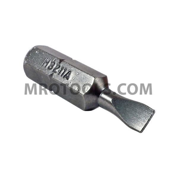 H3211A Zephyr Tool 4F-5R Slotted Insert Bit, For Machine Screws, 1/4'' Hex Shank