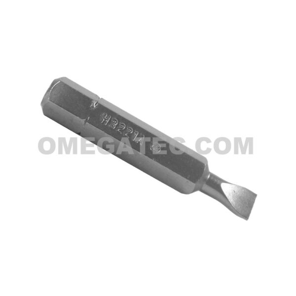 H3221A Zephyr Tool 4F-5R Slotted Insert Bit, For Machine Screws, 1/4'' Hex Shank