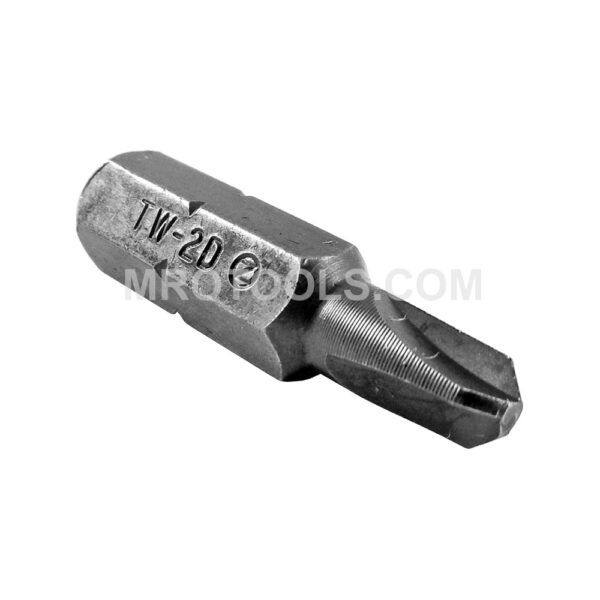 TW2D Zephyr Tool #2 Tri-Wing Insert Bit, 1/4'' Hex Shank