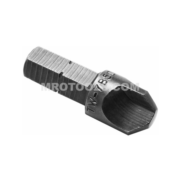 TW7B5D Zephyr Tool #7 Tri-Wing Bullnose Insert Bit, 5/16'' Hex Shank