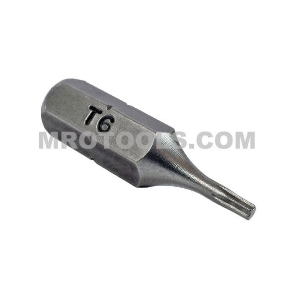 Z0T6X Zephyr Tool T-6 Torx Insert Bit, 1/4'' Hex Shank