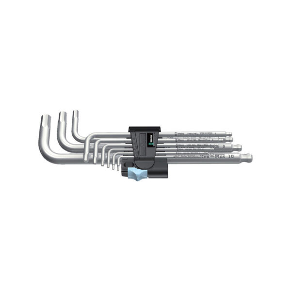 05022720001 Wera 9 Pc. 3950/9 Hex-Plus Stainless 1 Metric L-Key Set