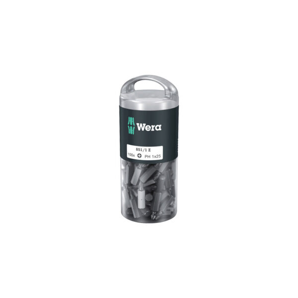 05072440001 Wera 851/1 #1 Z DIY 1/4'' Hex Phillips Insert Bit (100-Pack)
