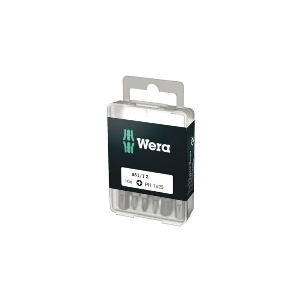 05072400001 Wera 851/1 #1 Z DIY 1/4'' Hex Phillips Insert Bit (10-Pack)