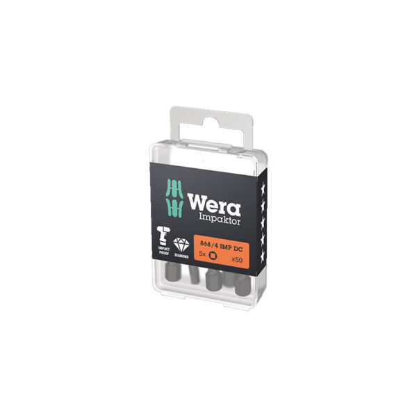 05057671001 Wera 868/4 IMP DC DIY Impaktor Square Head Socket Bits