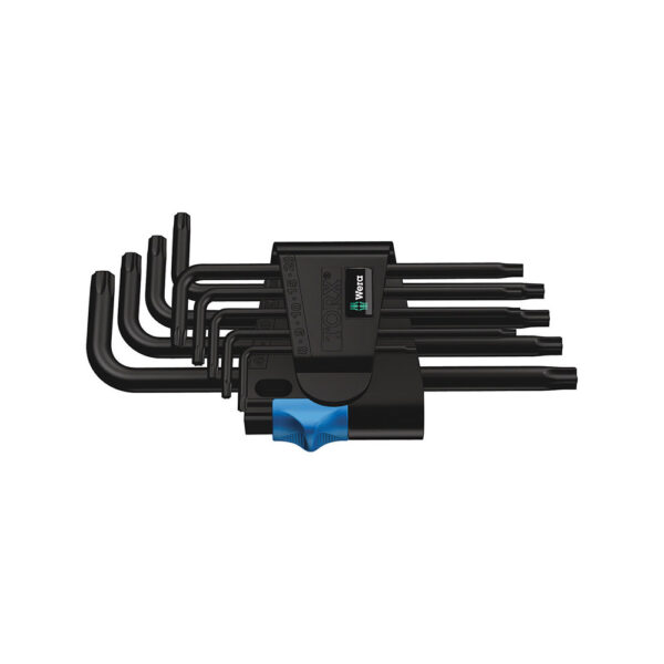 05024244001 Wera 9 Pc. 967/9 TX HF 1 BlackLaser L-Key Set w/ Holding Function