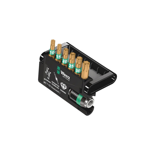 05057415001 Wera 7 Pc. TORX Diamond 1 Bit-Check