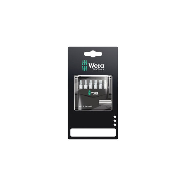 05073404001 Wera 7 Pc. TORX Universal 1 SB Bit-Check