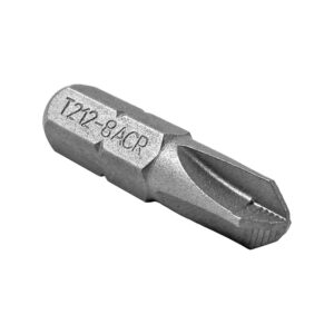 MRO T212-8-ACR #8 Ribbed Insert Bit for Torq-Set Recess, 1/4'' Hex Drive