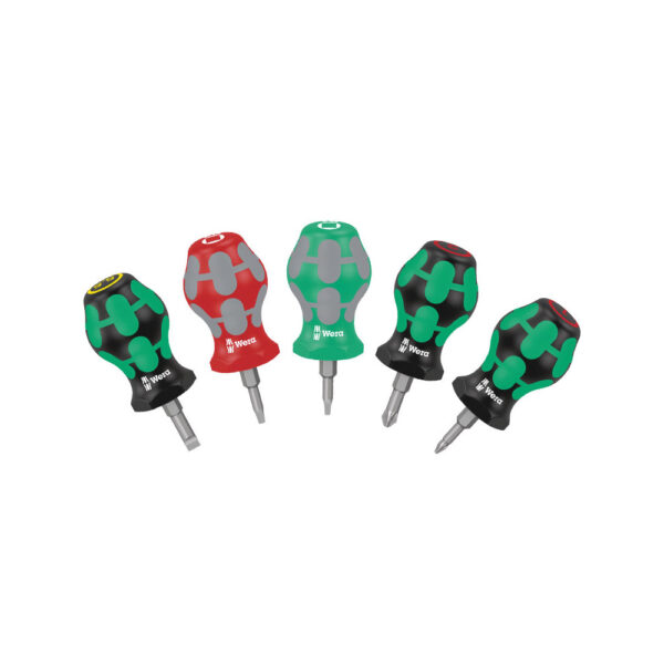 05008872001 Wera 5 Piece 300 Kraftform Plus Set 3 Stubby Screwdriver Set