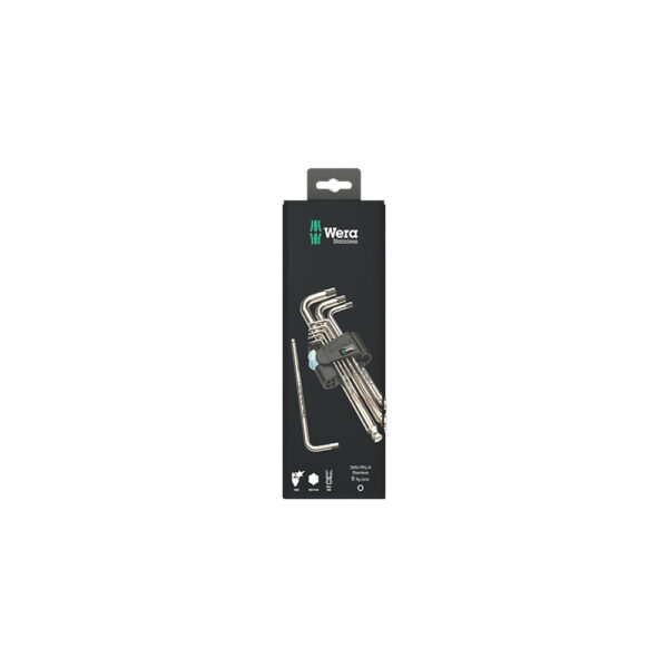 05073544001 Wera 9 Pc. 3950/9 Hex-Plus Stainless 1 SB Metric L-Key Set