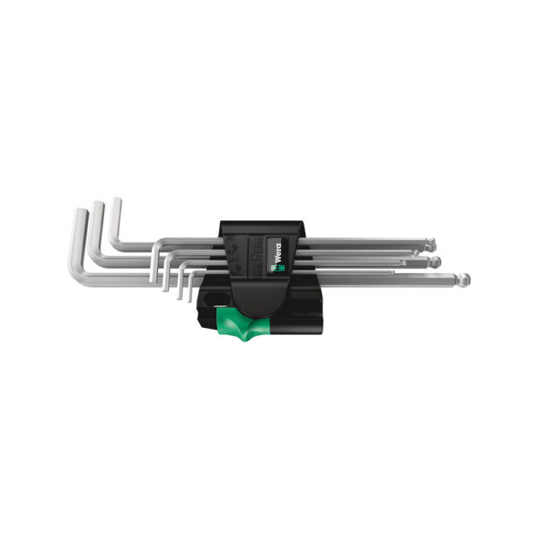 05022101001 Wera 7 Pc. 950/7 Hex-Plus Magnet 1 Chrome-Plated Magnetic Metric L-Key Set