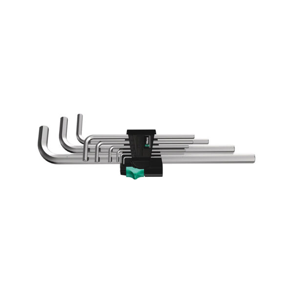 05021909001 Wera 9 Pc. 950/9 Hex-Plus 2 Chrome-Plated Metric L-Key Set