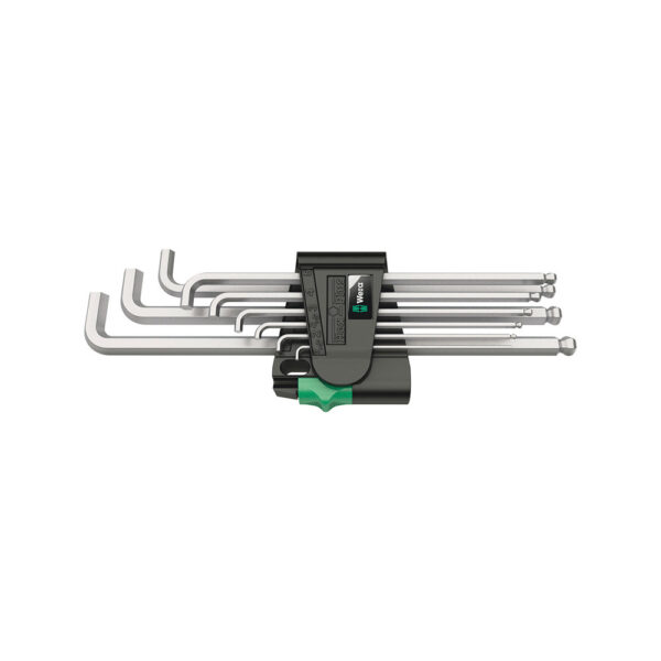 05073594001 Wera 9 Pc. 950/9 Hex-Plus 4 Chrome-Plated Metric L-Key Set