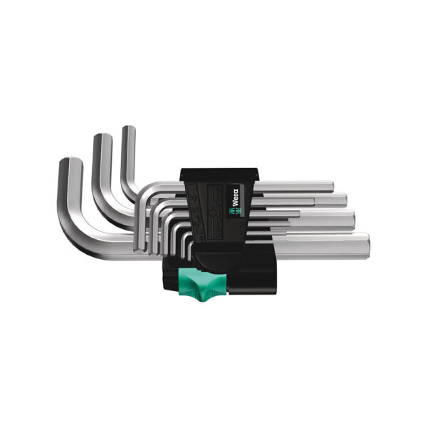 05021406001 Wera 9 Pc. 950/9 Hex-Plus 5 Chrome-Plated Metric L-Key Set
