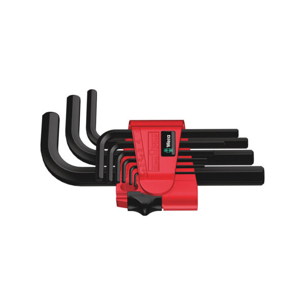 05021737001 Wera 9 Pc. 950/9 Hex-Plus 7 BlackLaser Metric L-Key Set