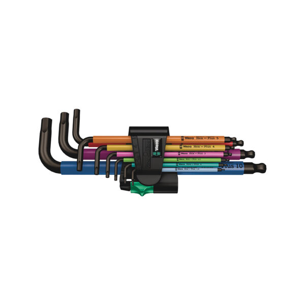 05022089001 Wera 9 Pc. 950/9 Hex-Plus Multicolor 1 BlackLaser Metric L-Key Set