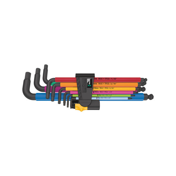 05022640001 Wera 9 Pc. 950/9 Hex-Plus Multicolor Imperial 2 BlackLaser L-Key Set