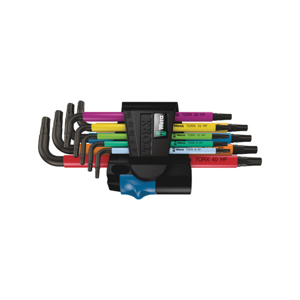 05024179001 Wera 9 Pc. 967/9 TX Multicolor HF 1 L-Key Set w/ Holding Function