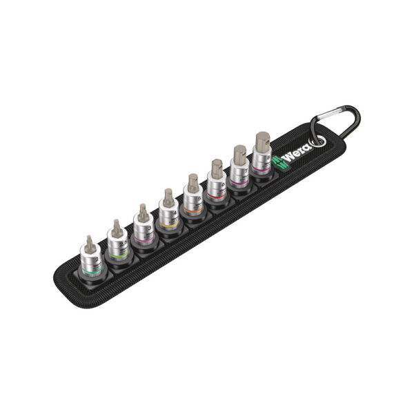 05003881001 Wera 8PC Belt A 2 1/4'' Zyklop In-Hex-Plus Bit Socket Set w/ Holding Function
