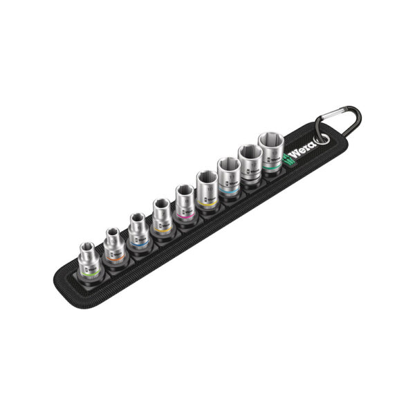05003883001 Wera 9PC Belt A 4 1/4'' Zyklop Socket Set