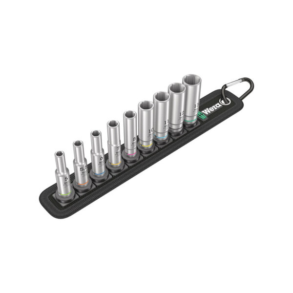 05004525001 Wera 9PC Belt A Deep 1 1/4'' Socket Set