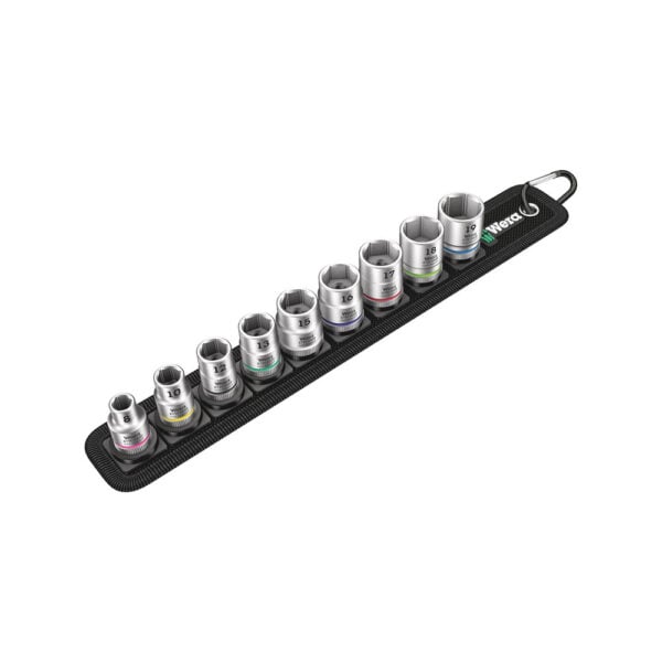 05003973001 Wera 9PC Belt B 4 3/8'' Zyklop Socket Set