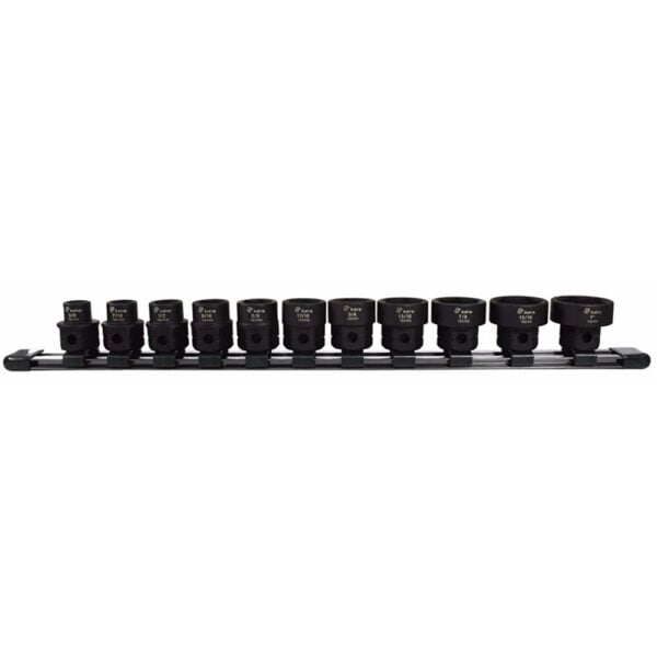 Astro Pneumatic 78211 11PC 1/2'' Drive Nano Impact Sockets, SAE