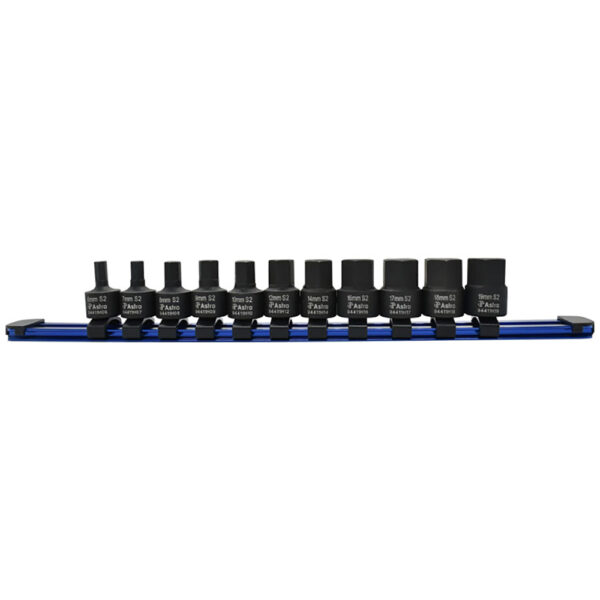 Astro Pneumatic 94411M 11PC 3/8'' Drive Nano Impact Metric Hex Bit Sockets