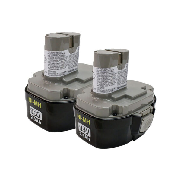 Makita 194158-6 18V Ni-MH 2.6Ah Battery 1834, Pod Style, 2/PK