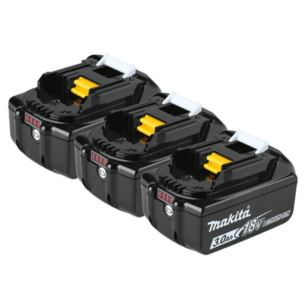 Makita BL1830B-3 18V LXT Lithium-Ion 3.0Ah Battery, 3/PK
