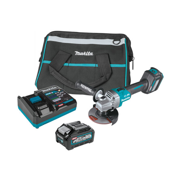 Makita GAG04M1 40V max XGT Brushless Cordless 4-1/2'' / 5'' Angle Grinder Kit, with Electric Brake, AWS Capable (4.0Ah)
