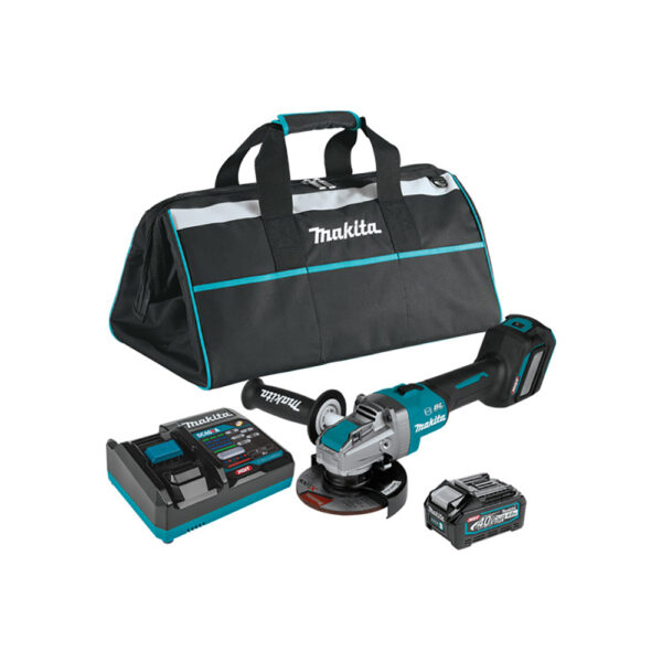 Makita GAG11M1 40V max XGT Brushless Cordless 4-1/2'' / 5'' X-LOCK Angle Grinder Kit, with Electric Brake, AWS Capable (4.0Ah)
