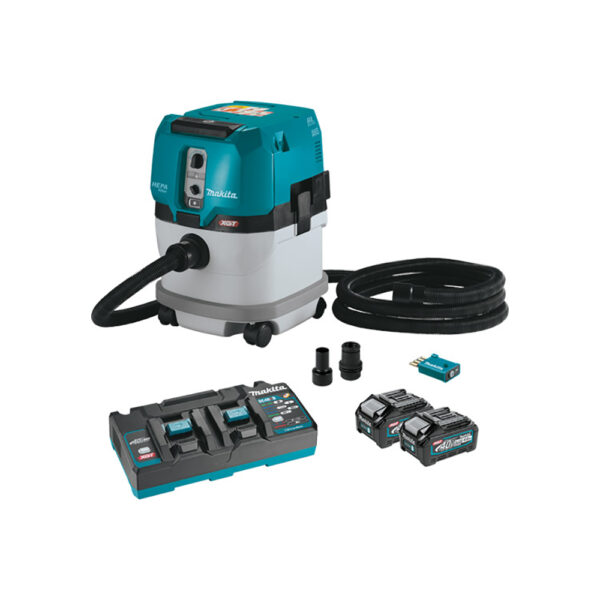 Makita GCV04PMUX 40V max XGT Brushless Cordless 4 Gallon HEPA Filter Dry Dust Extractor Kit, AWS (4.0Ah)