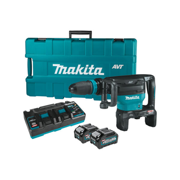 Makita GMH02PM 80V max (40V max X2) XGT Brushless 28 lb. SDS-MAX AVT Demolition Hammer Kit, AWS Capable (4.0Ah)