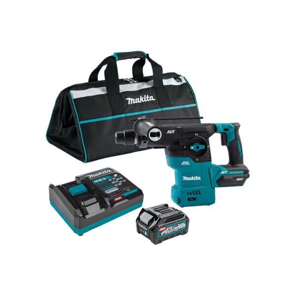 Makita GRH08M1 40V max XGT Brushless Cordless 1-3/16'' SDS-PLUS AVT Rotary Hammer Kit, AFT, AWS Capable (4.0Ah)