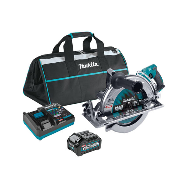 Makita GSR02M1 40V max XGT Brushless Cordless Rear Handle 10-1/4'' Circular Saw Kit, AWS Capable (4.0Ah)