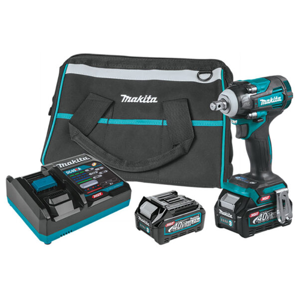Makita GWT04D 40V max XGT Brushless Cordless 4-Speed 1/2'' Sq. Dr. Impact Wrench Kit w/Friction Ring Anvil (2.5Ah)