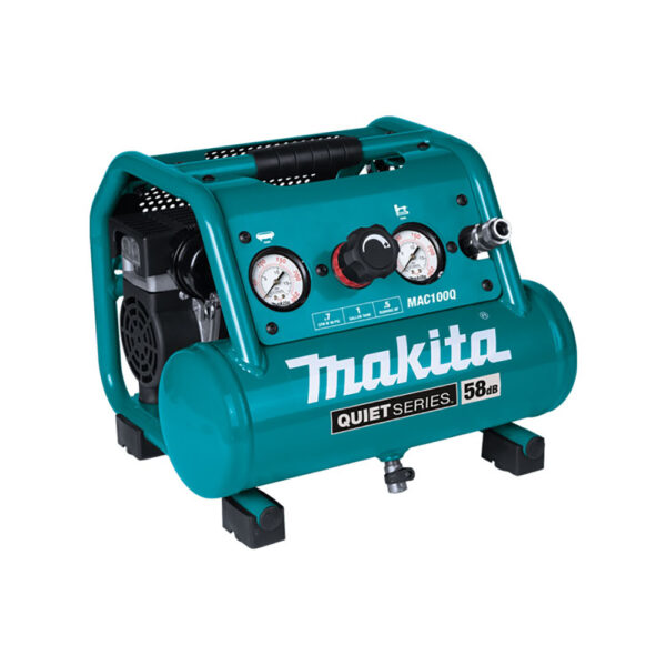 Makita MAC100Q Quiet Series 1/2 HP, 1 Gallon Compact, Oil-Free, Electric Air Compressor