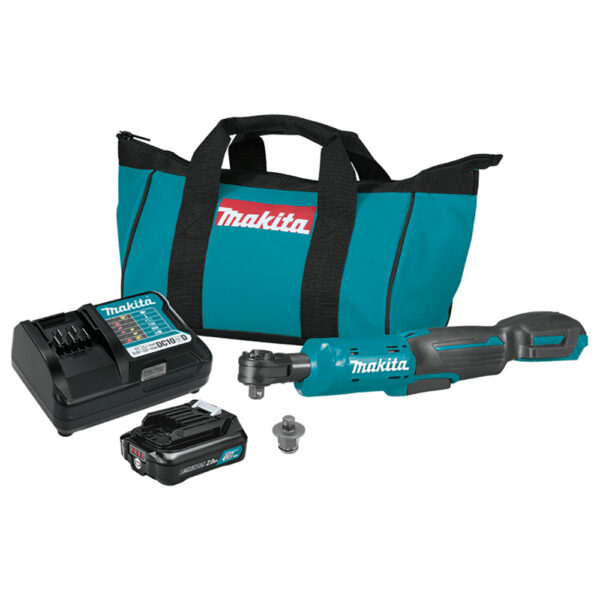 Makita RW01R1 12V max CXT Lithium-Ion Cordless 3/8'' / 1/4'' Sq. Drive Ratchet Kit (2.0Ah)