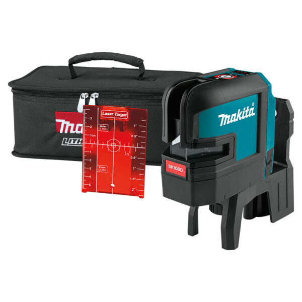 Makita SK106DZ 12V max CXT Lithium-Ion Cordless Self-Leveling Cross-Line/4-Point Red Beam Laser, Tool Only