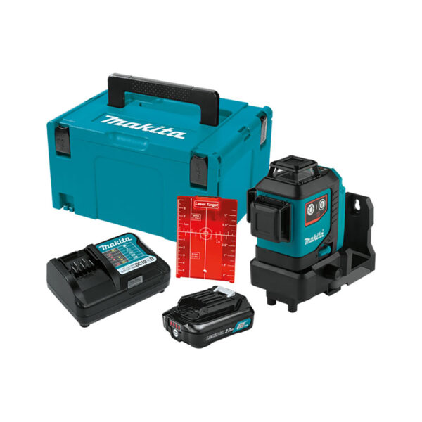 Makita SK700DNAJ 12V max CXT Lithium-Ion Cordless Self-Leveling 360° 3-Plane Red Laser Kit (2.0Ah)